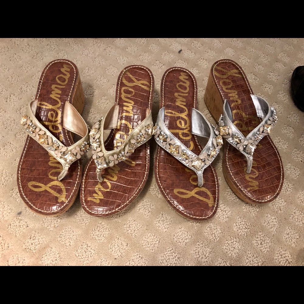 ** BOTH HAVE SOLD ** Sam Edelman Wedge Studded Sandals